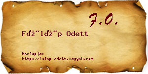 Fülöp Odett névjegykártya