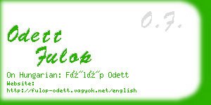 odett fulop business card