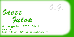odett fulop business card